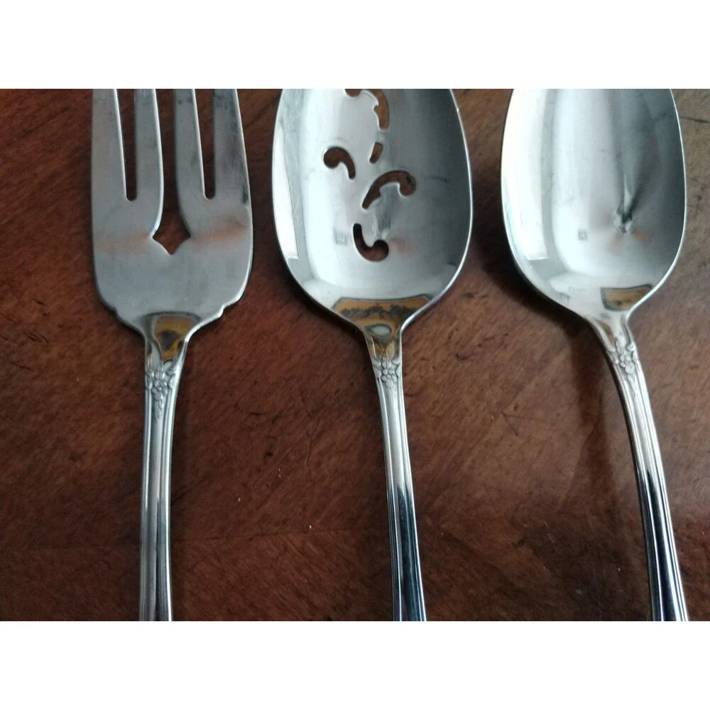 Lot 3 Serving Set Lot Oneida HH Kennett Square Stainless Distinction Deluxe